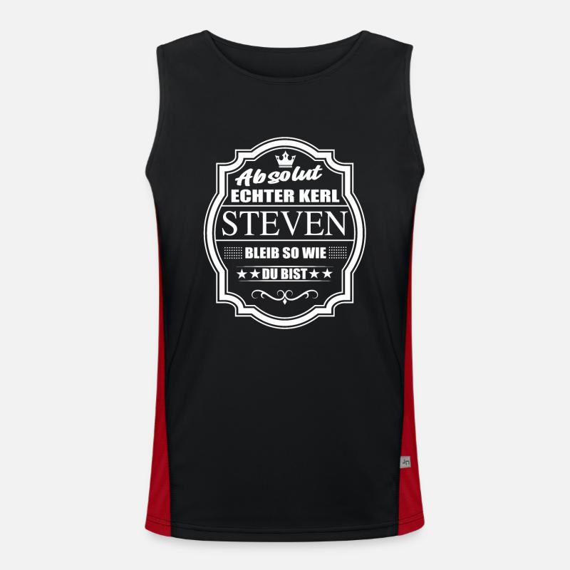 Absolut Echter Kerl Steven Bleib So Wie Du Bist Funktionelles Kontrast-Tank Top für Männer 
