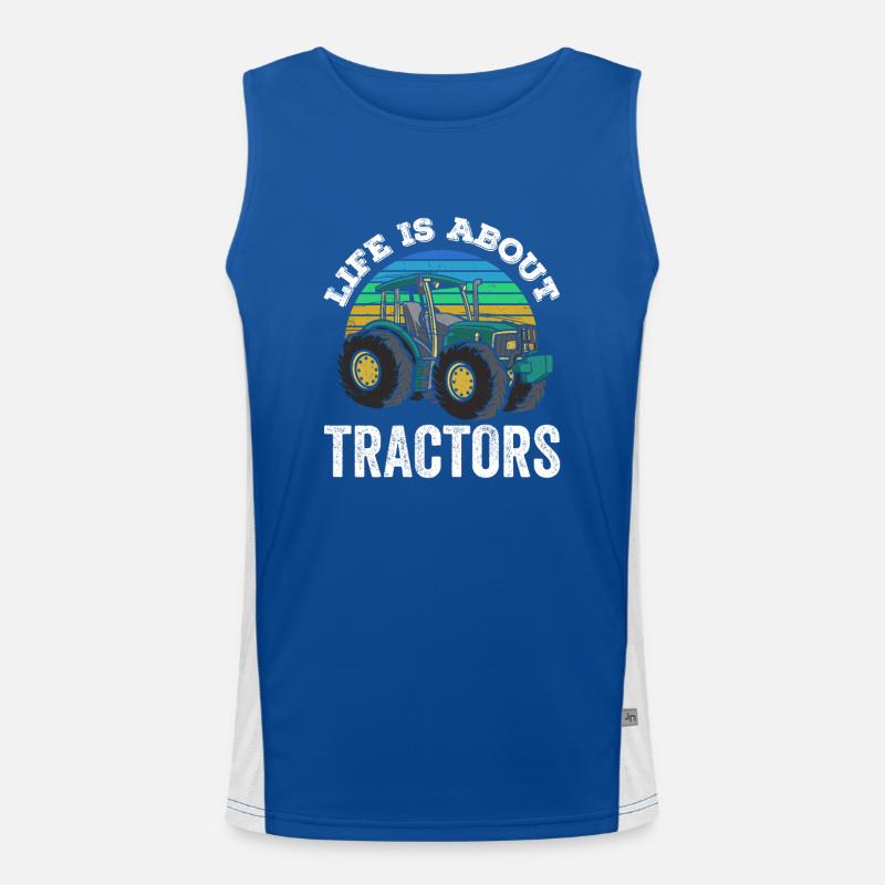 La vie est faite de tracteurs, de ferme, d’agriculteurs Débardeur respirant contrasté Homme 
