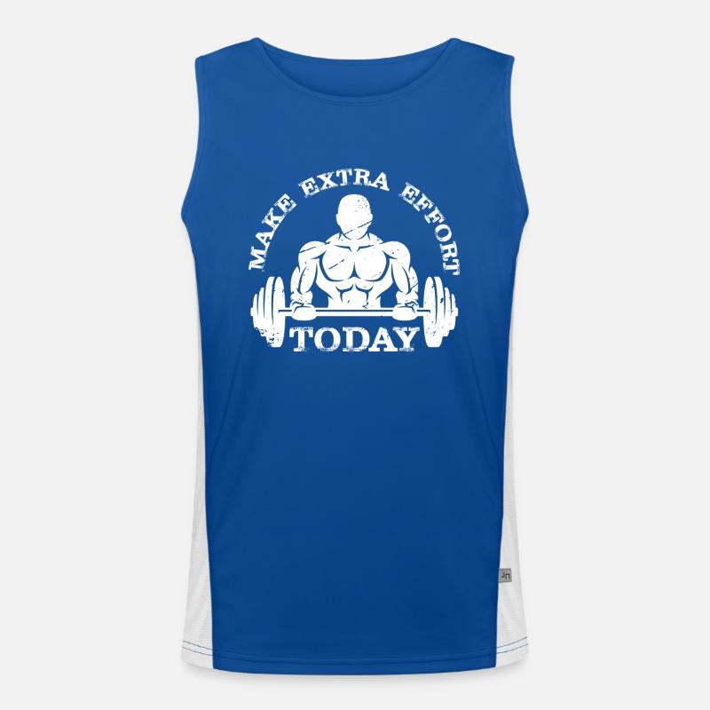 Make an extra effort today - Men's Functional Contrast Tank Top 