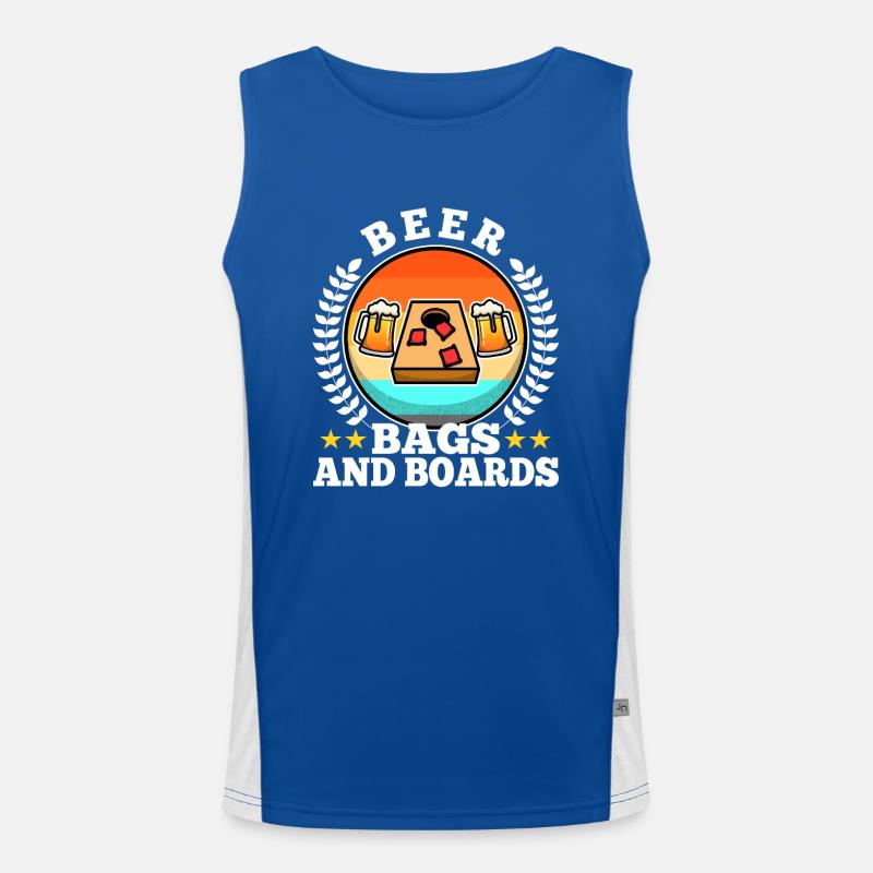 Cornhole - Beer Bags and Boards Funktionelles Kontrast-Tank Top für Männer 