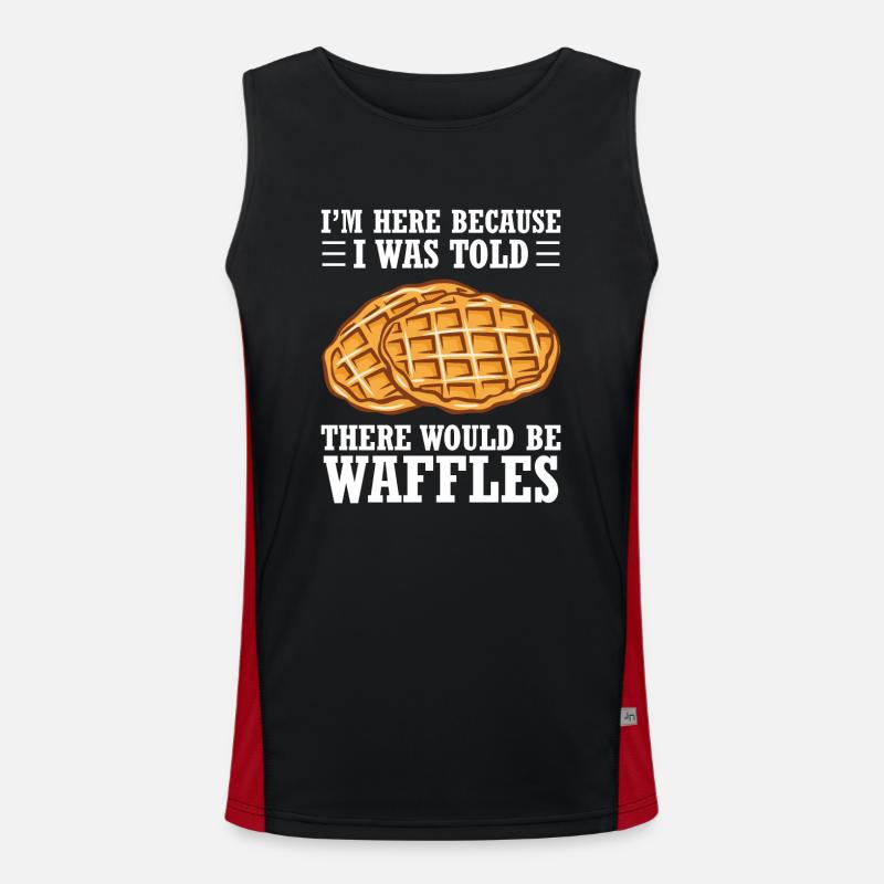 Ich bin hier, weil mir gesagt wurde, dass es Waffe Funktionelles Kontrast-Tank Top für Männer 
