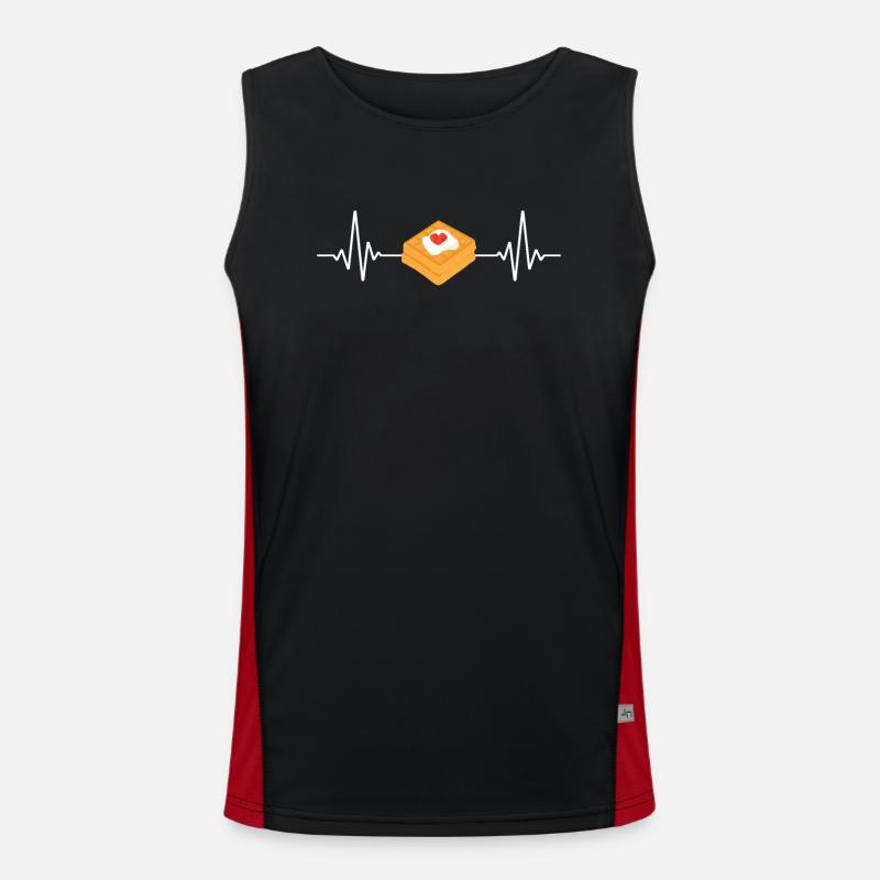 Palpitations cardiaques de gaufres Débardeur respirant contrasté Homme 
