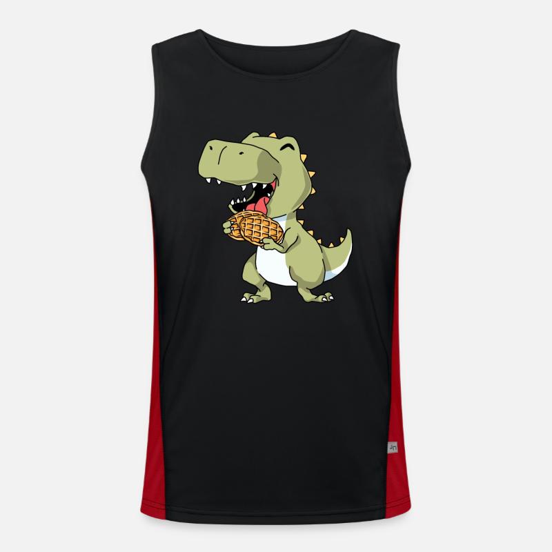 T-Rex Waffeln Funktionelles Kontrast-Tank Top für Männer 