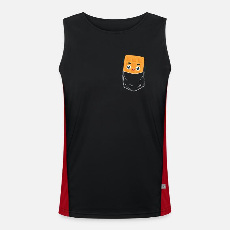 Waffeltasche Funktionelles Kontrast-Tank Top für Männer 