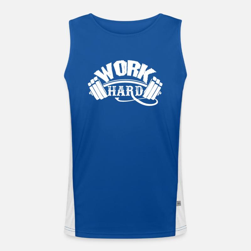 Work hard (2) - Men's Functional Contrast Tank Top 
