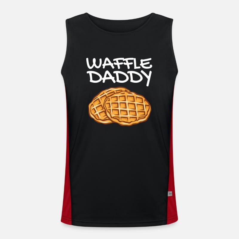 Waffel-Daddy Funktionelles Kontrast-Tank Top für Männer 