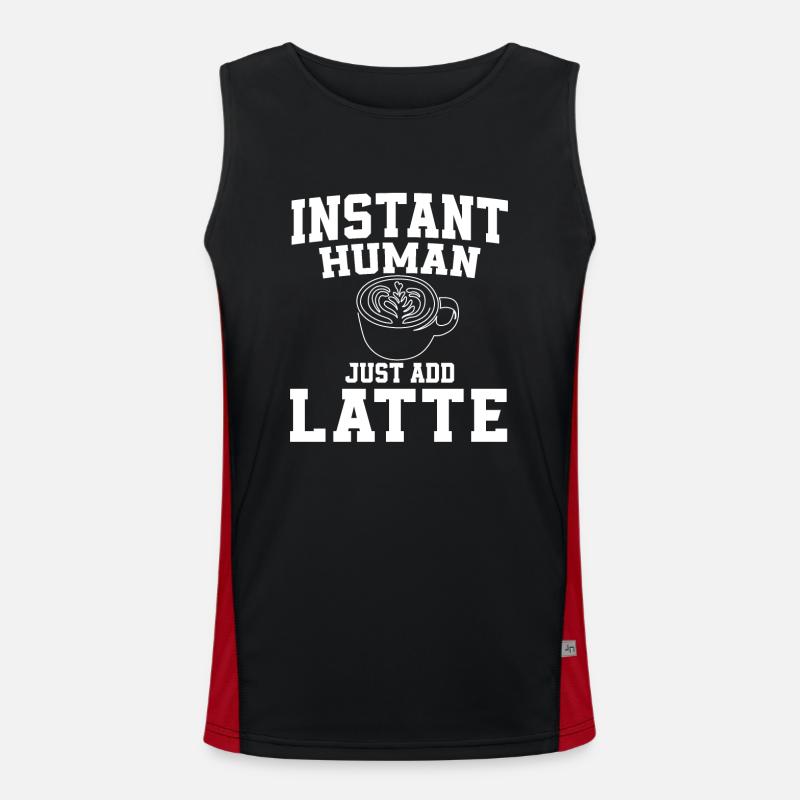 Instant Human ajoute simplement Latte Débardeur respirant contrasté Homme 