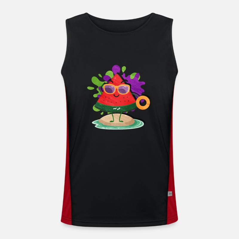 Pastèque Débardeur respirant contrasté Homme 