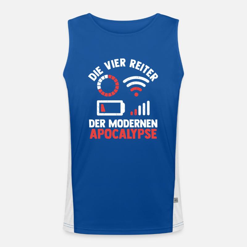 Die vier Reiter der modernen Apocalypse Funktionelles Kontrast-Tank Top für Männer 