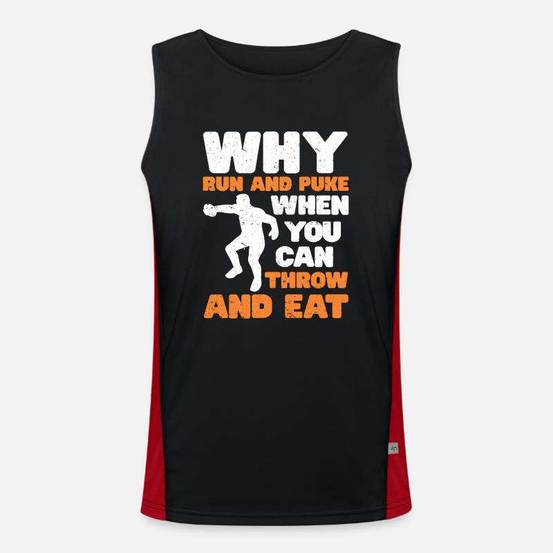 Discus Thrower Gift Discus Throwing Men's Functional Contrast Tank Top 