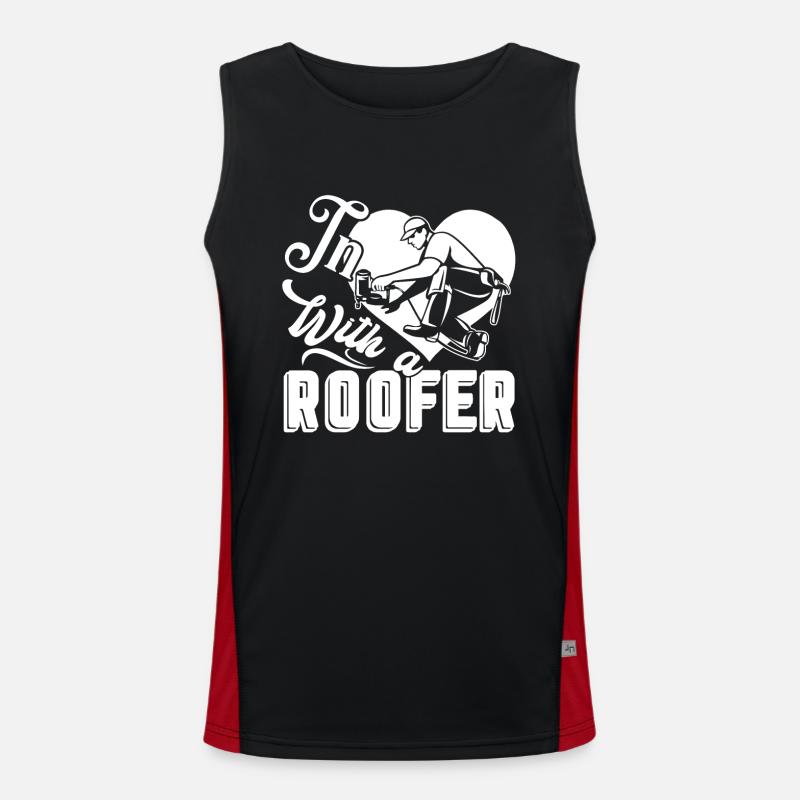 Roofer In Love With A Roofer Men's Functional Contrast Tank Top 