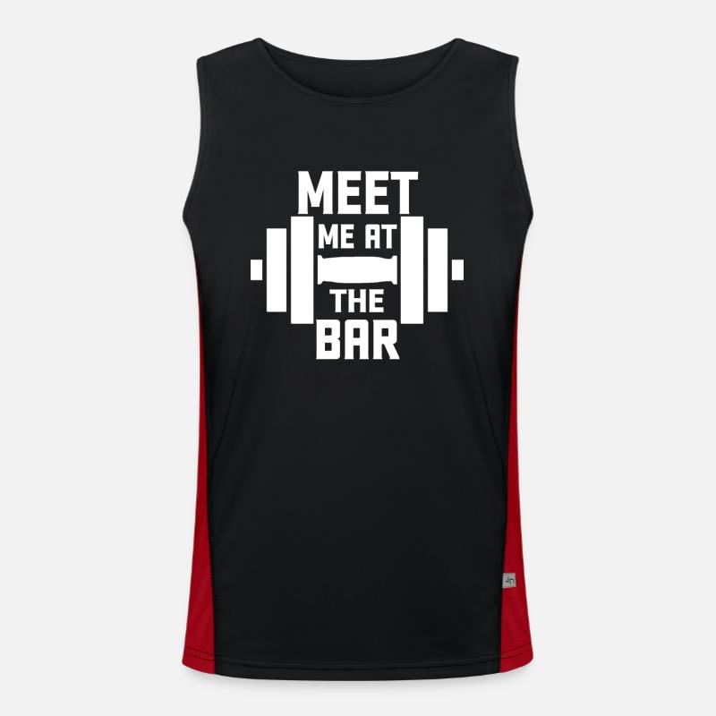 Triff mich an der Bar - Funktionelles Kontrast-Tank Top für Männer 