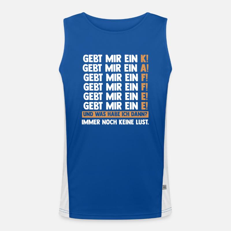 Kaffeetrinker Kaffeeliebhaber Kaffee Funktionelles Kontrast-Tank Top für Männer 