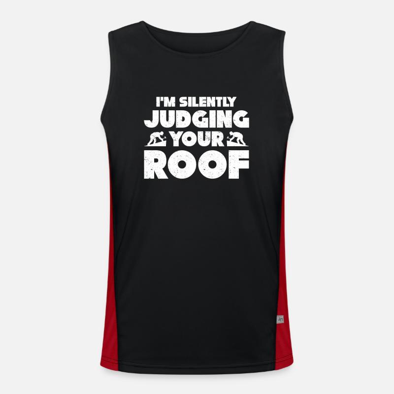 Dachdecker Geschenk Arbeit Handwerker Dachdecker Funktionelles Kontrast-Tank Top für Männer 