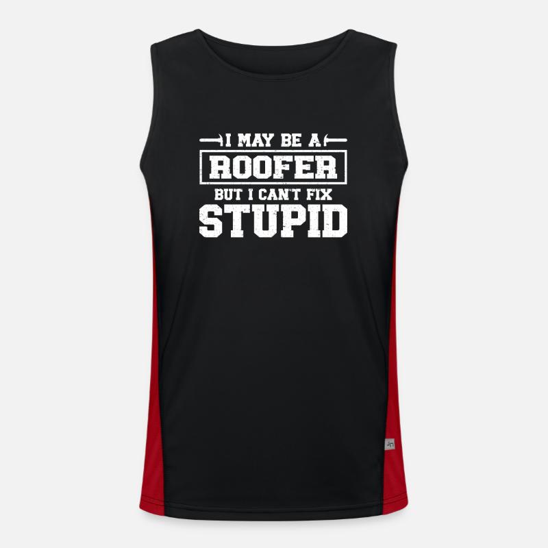 Roofer Gift Work Artisan Roofer Men's Functional Contrast Tank Top 