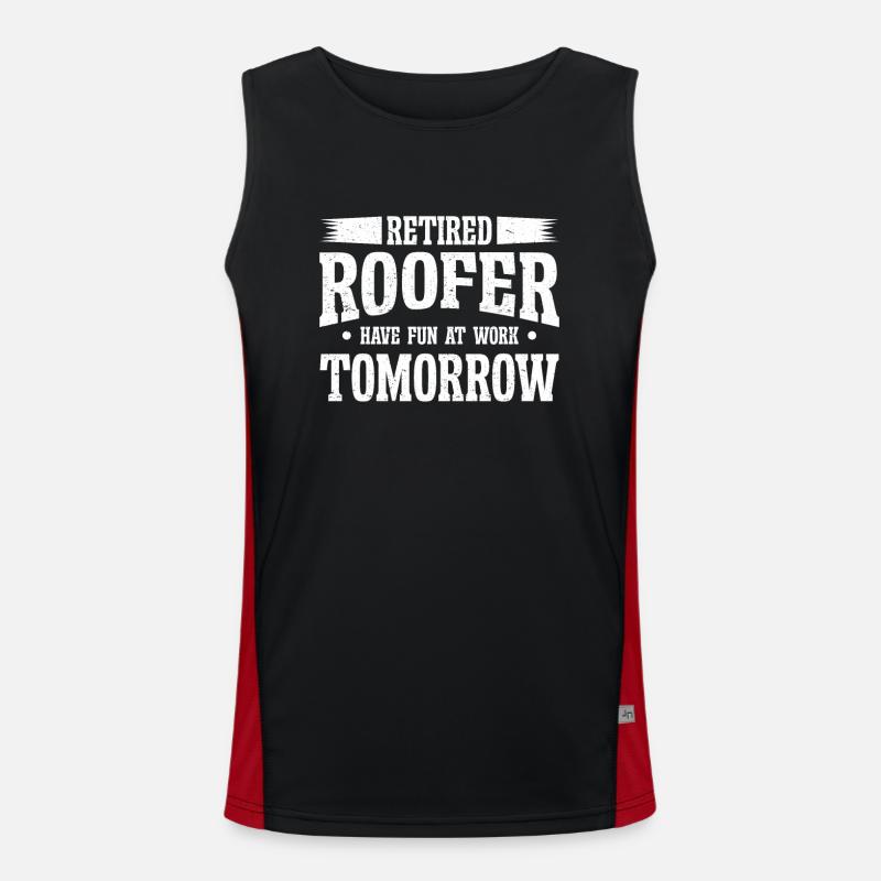 Dachdecker Geschenk Arbeit Handwerker Dachdecker Funktionelles Kontrast-Tank Top für Männer 