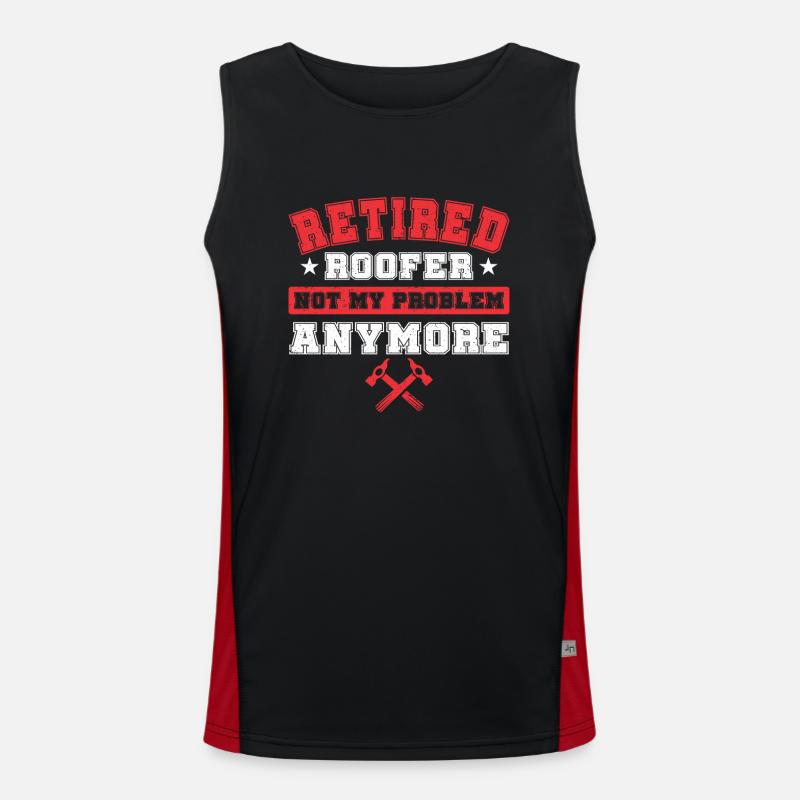 Dachdecker Geschenk Arbeit Handwerker Dachdecker Funktionelles Kontrast-Tank Top für Männer 