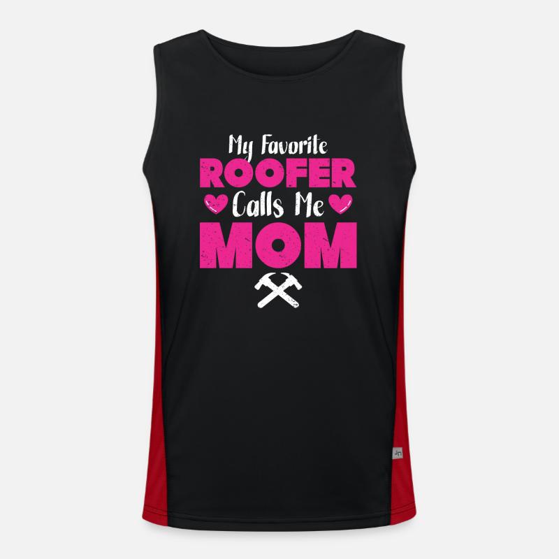 Dachdecker Geschenk Arbeit Handwerker Dachdecker Funktionelles Kontrast-Tank Top für Männer 