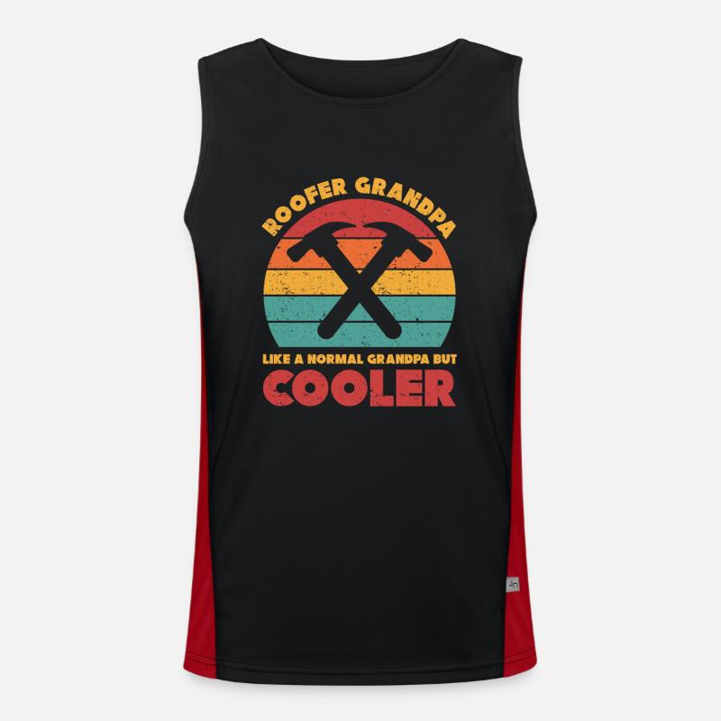 Roofer Gift Work Artisan Roofer Men's Functional Contrast Tank Top 