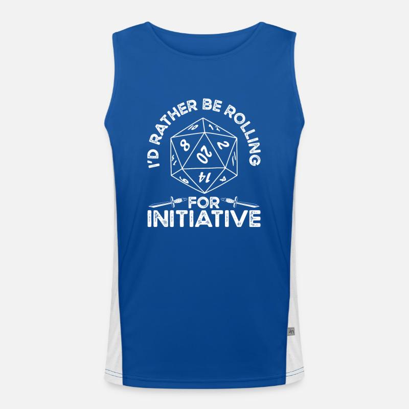 I prefer to roll for the initiative Men's Functional Contrast Tank Top 