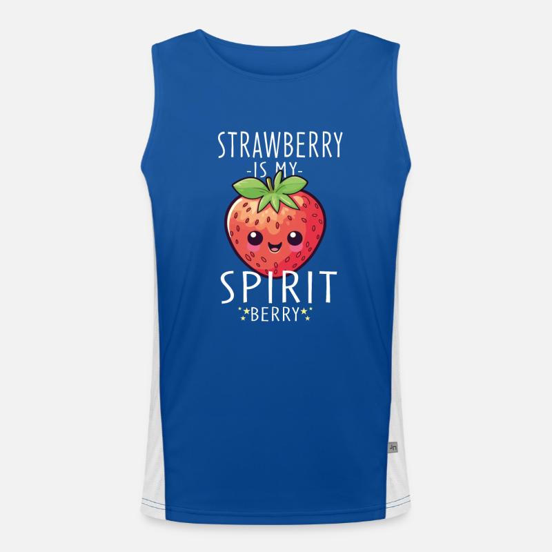 Erdbeere Kawaii Funktionelles Kontrast-Tank Top für Männer 