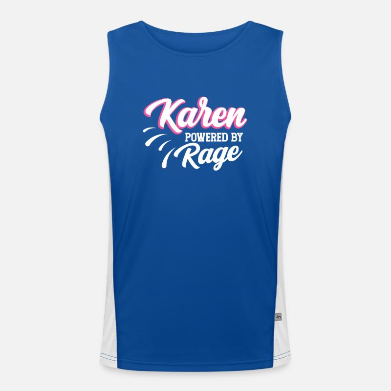 Karen Driven by Rage, Karen's Funny Memes Men's Functional Contrast Tank Top 