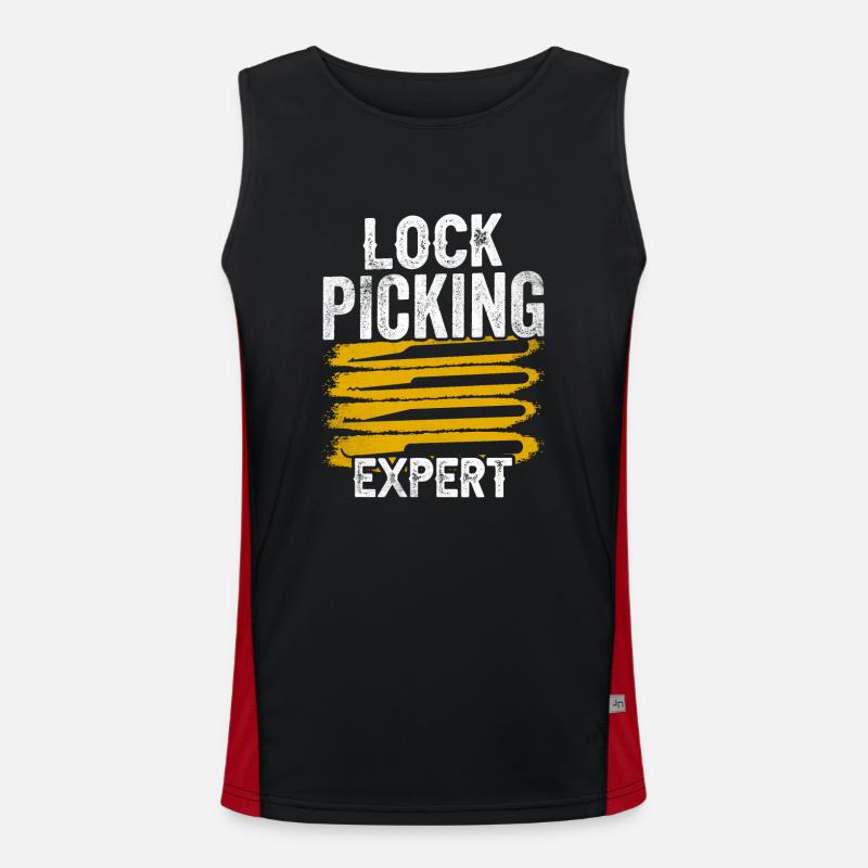 Lockpicking Expert Lock Picking Lock Cracking Débardeur respirant contrasté Homme 