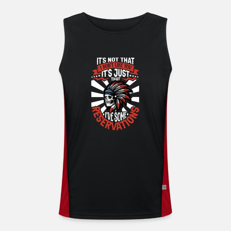 Indische Ureinwohner Geschichte Der Indigenen Funktionelles Kontrast-Tank Top für Männer 