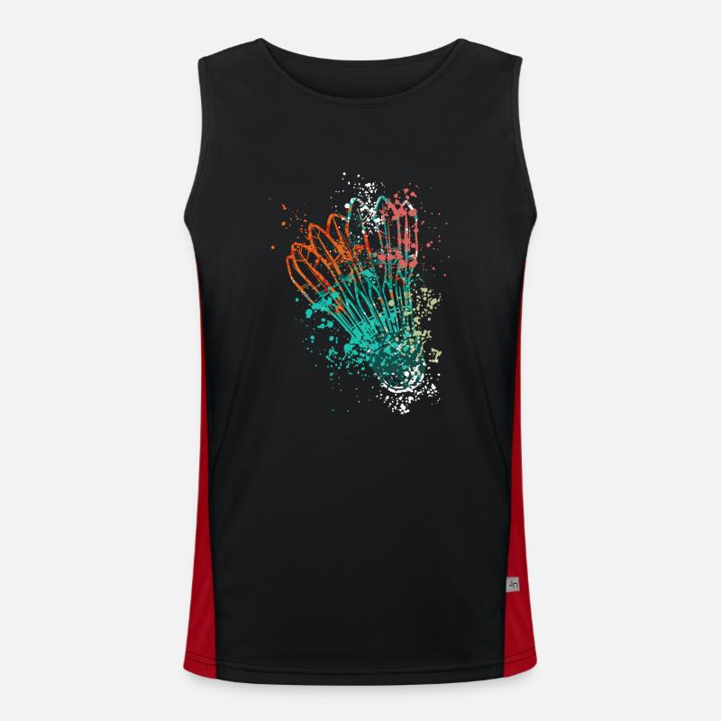 Splash Badminton shuttlecock Funktionelles Kontrast-Tank Top für Männer 