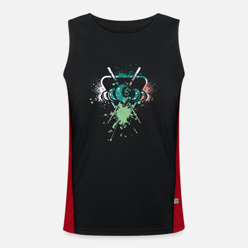 Cool splash pool billiards Funktionelles Kontrast-Tank Top für Männer 