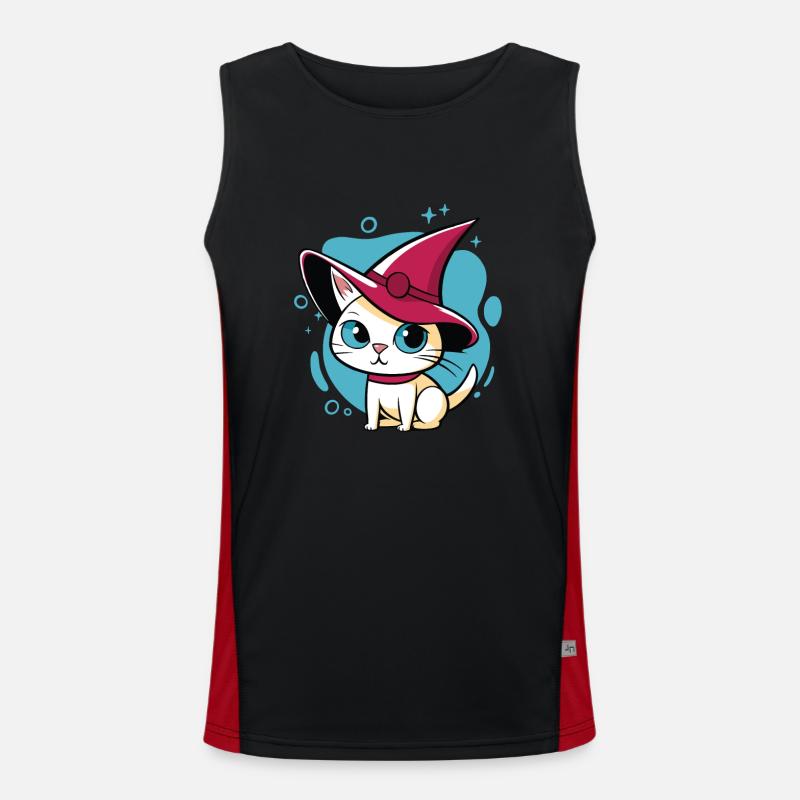 Süßes Kätzchen Funktionelles Kontrast-Tank Top für Männer 