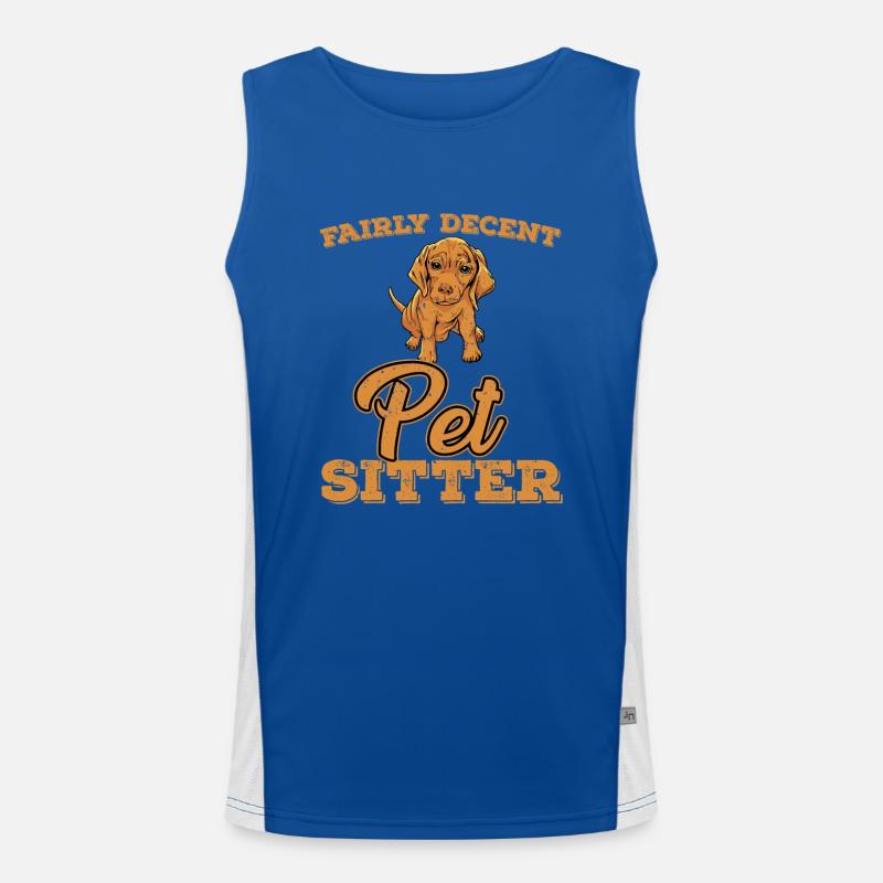 Pretty decent pet sitter Men's Functional Contrast Tank Top 