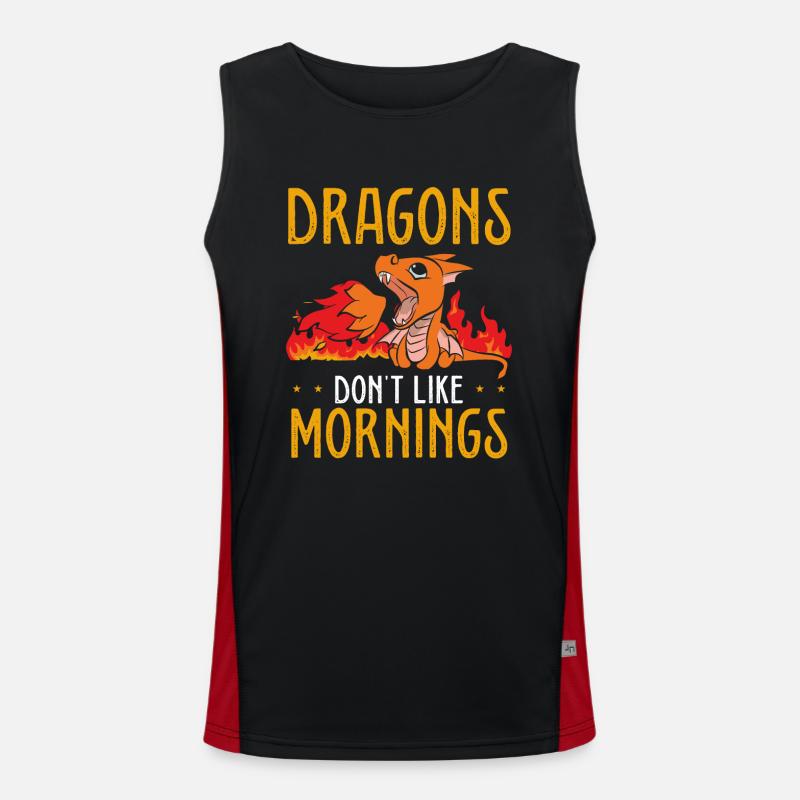 Les dragons n’aiment pas le matin Débardeur respirant contrasté Homme 