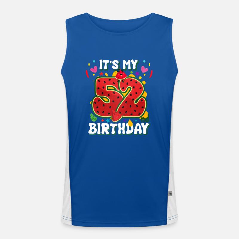 52e anniversaire Pastèque Débardeur respirant contrasté Homme 