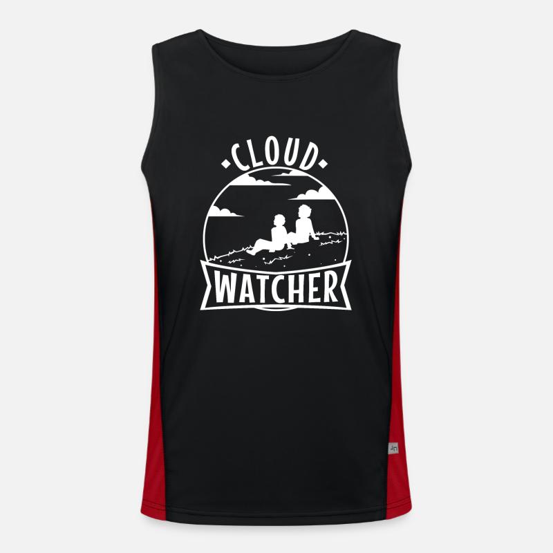 Cloud Watcher Funktionelles Kontrast-Tank Top für Männer 