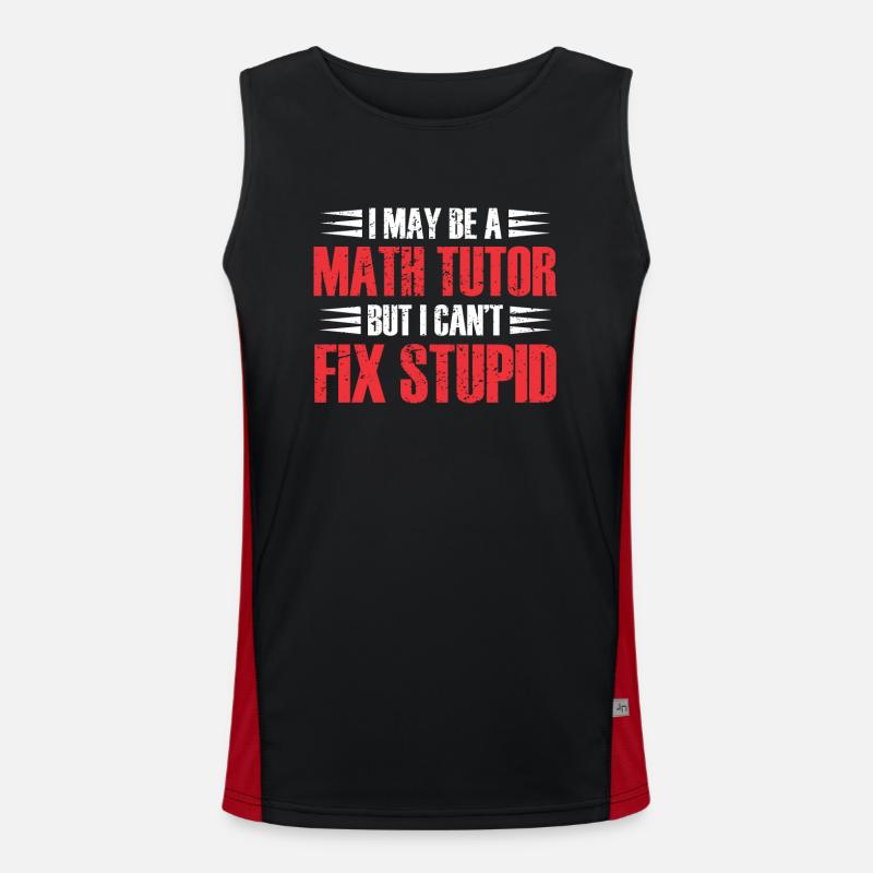 Tutor Gift Tutor - Men's Functional Contrast Tank Top  - black/red