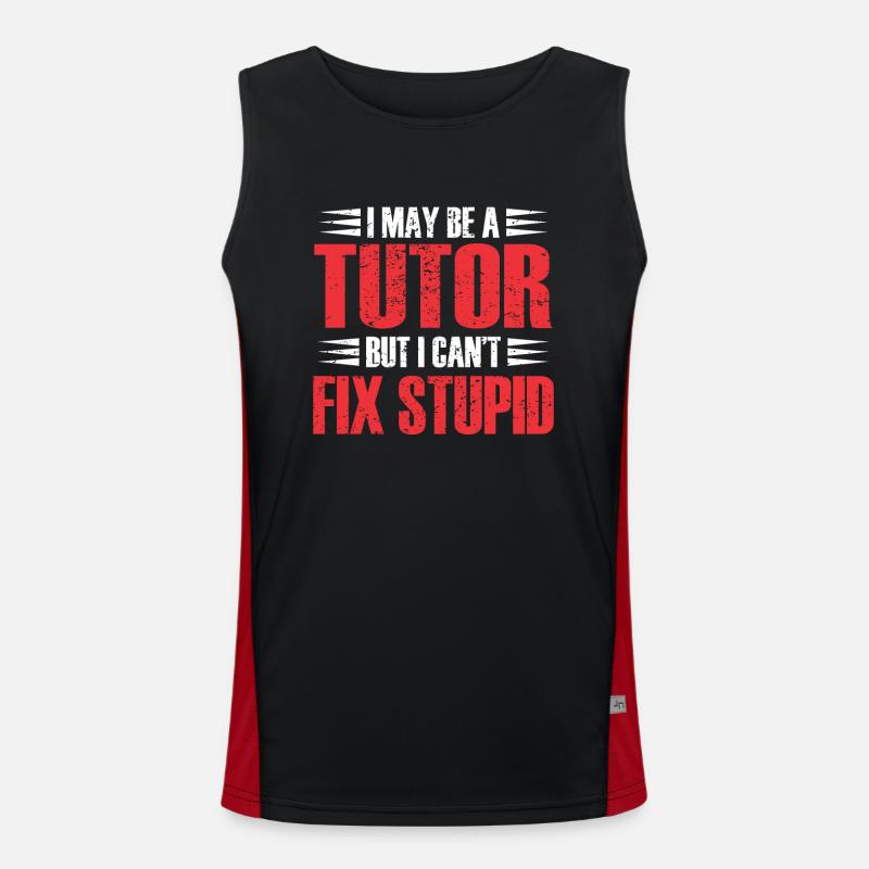 Tutor Gift Tutor - Men's Functional Contrast Tank Top - black/red