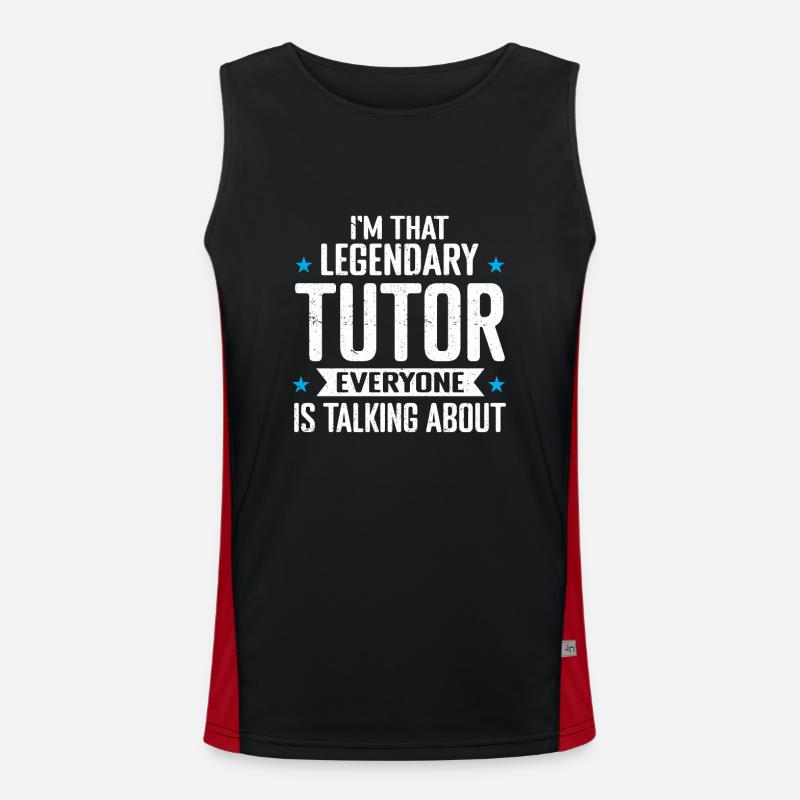 Tutor Geschenk Tutor Funktionelles Kontrast-Tank Top für Männer 