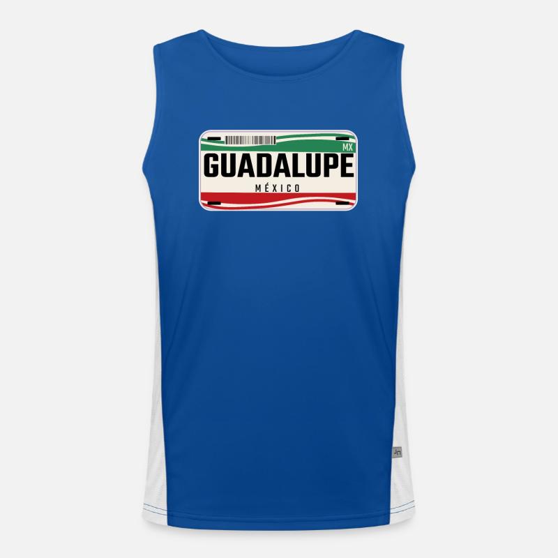 Guadalupe Personalized Mexican Vehicle plates w Men's Functional Contrast Tank Top 
