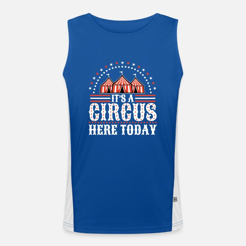 Warning its a circus here today Funktionelles Kontrast-Tank Top für Männer 