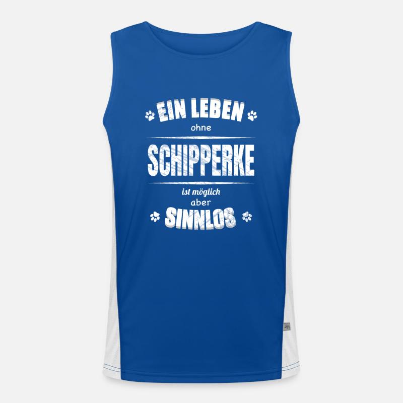 A life without a dog is pointless - Schipperke Men's Functional Contrast Tank Top 
