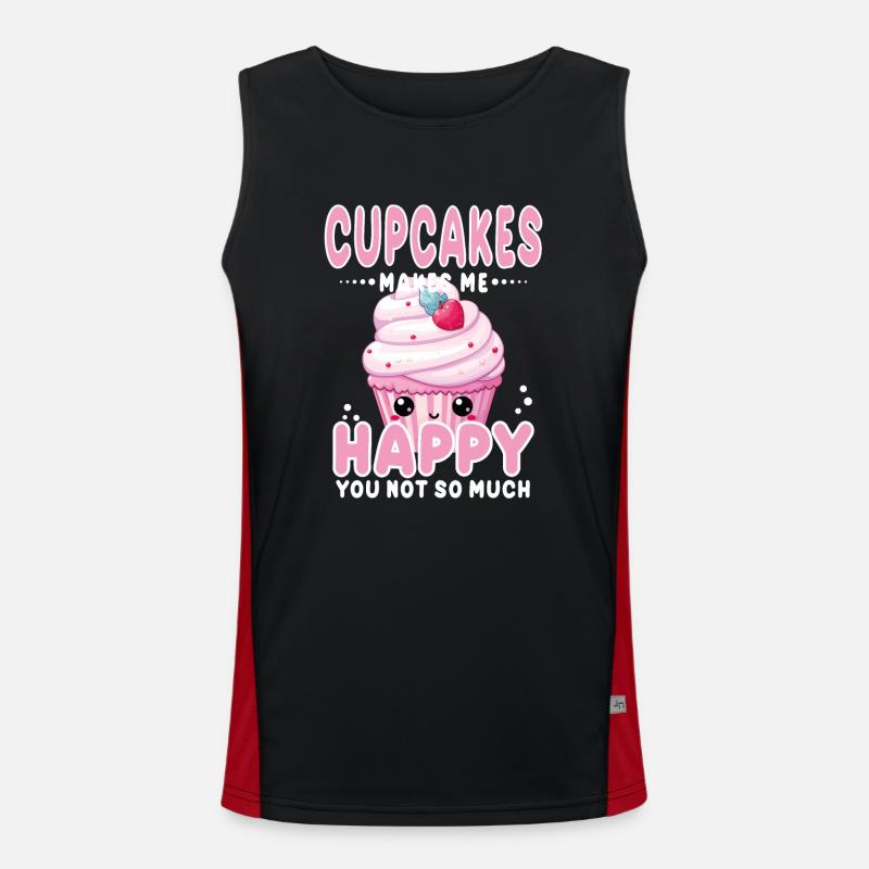Cupcake Kawaii Men's Functional Contrast Tank Top 