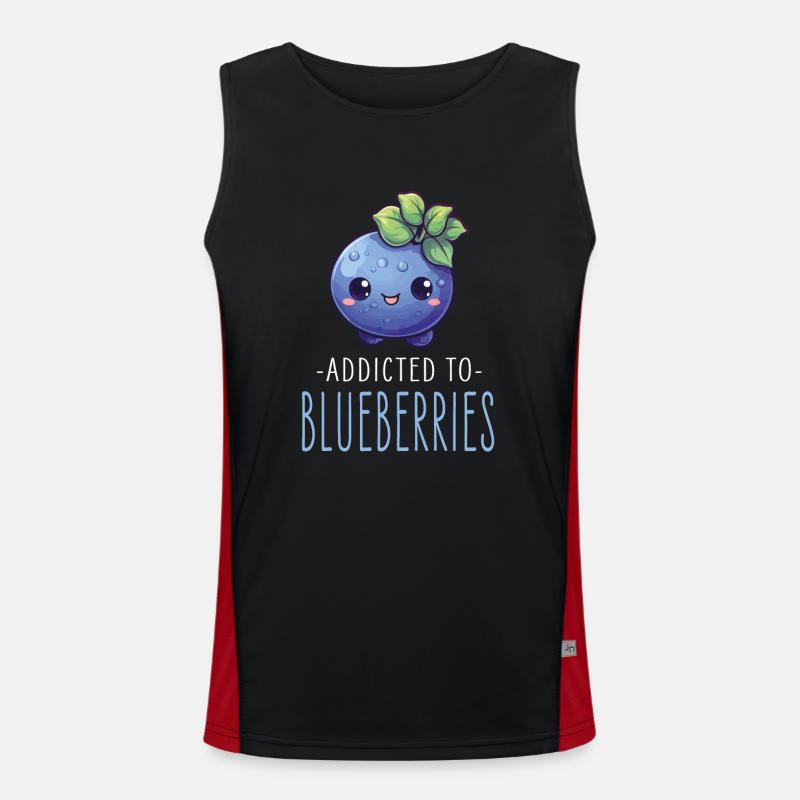 Blaubeere Kawaii Funktionelles Kontrast-Tank Top für Männer 