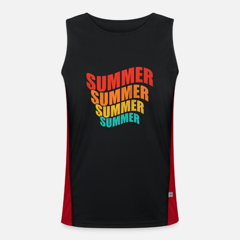 Sommer Sommer Funktionelles Kontrast-Tank Top für Männer 