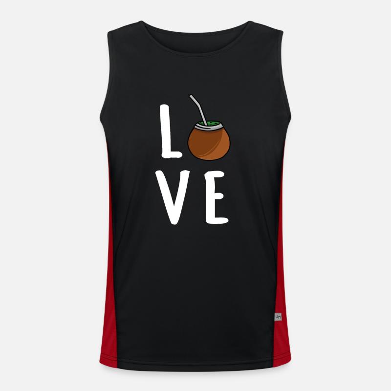 Yerba Mate Tee Funktionelles Kontrast-Tank Top für Männer 
