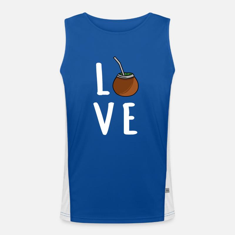 Yerba Mate Tee Funktionelles Kontrast-Tank Top für Männer 