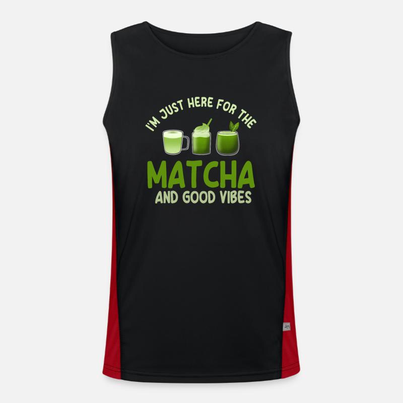 Matcha Latte Funktionelles Kontrast-Tank Top für Männer 