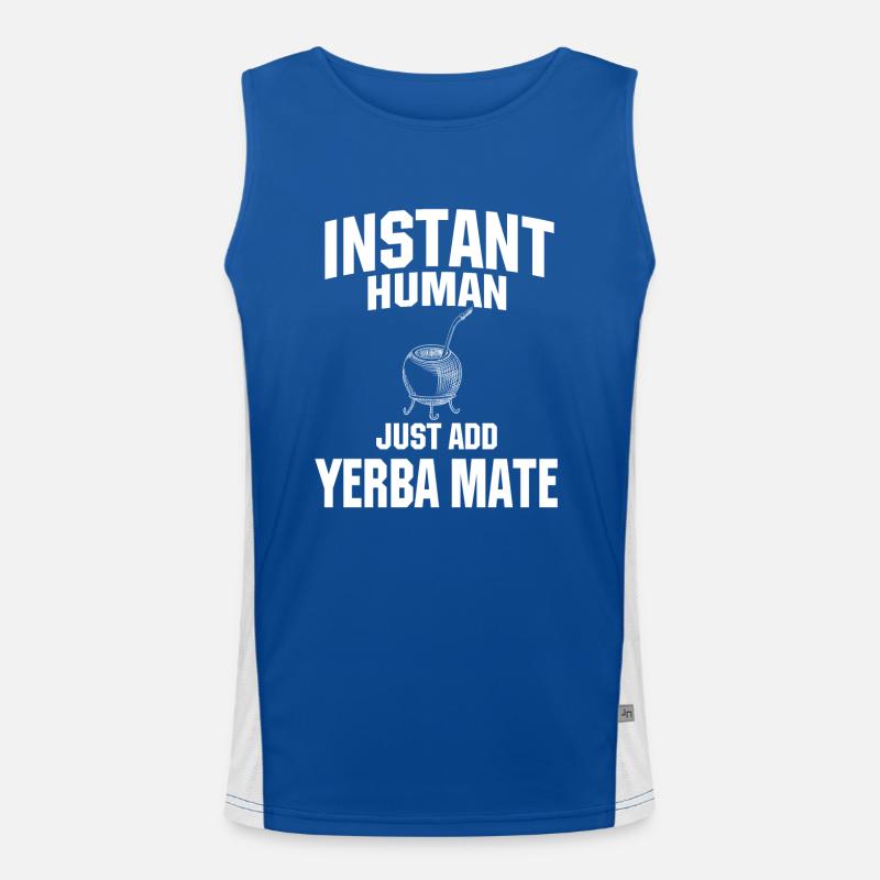 Instant Human: Il suffit d’ajouter yerba mate Débardeur respirant contrasté Homme 