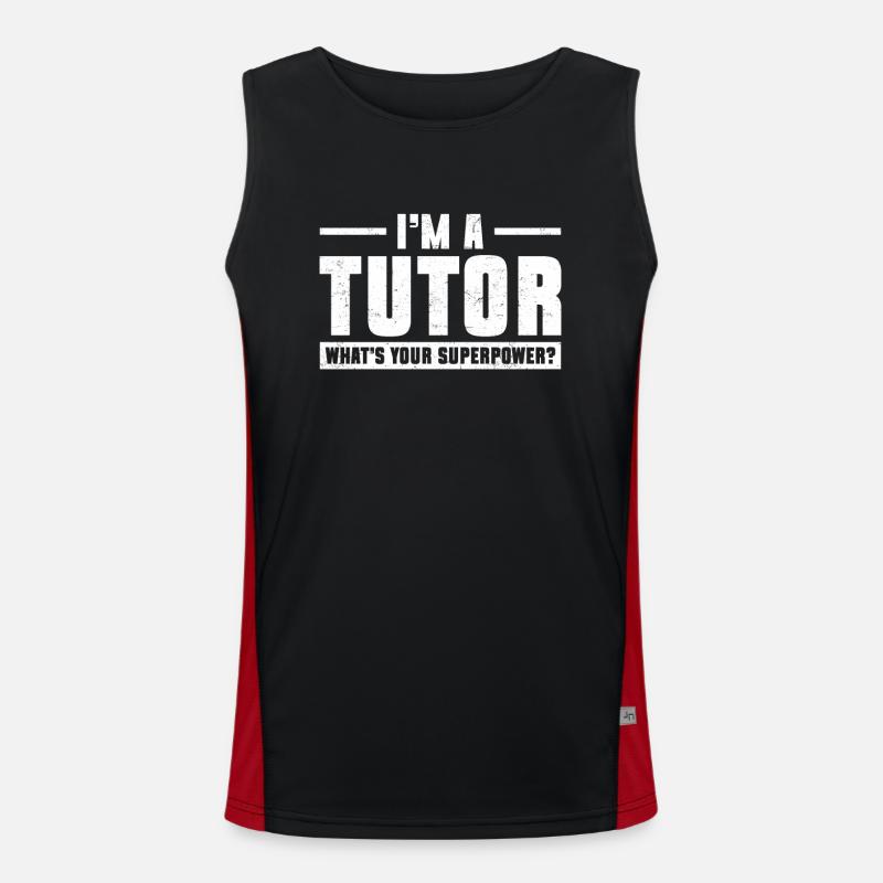 Tutor Geschenk Tutor Funktionelles Kontrast-Tank Top für Männer 
