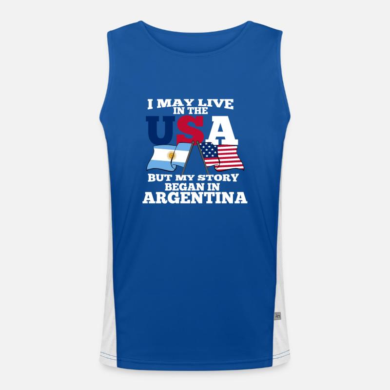 Argentinien Funktionelles Kontrast-Tank Top für Männer 